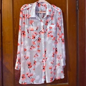 DKNY sheer blouse size 1x